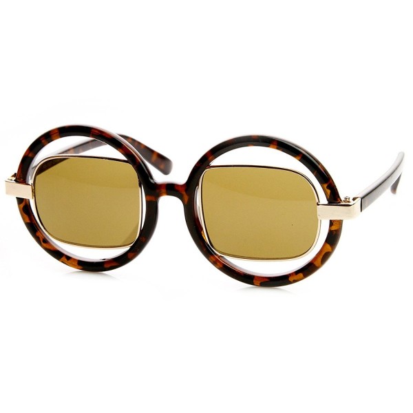 zeroUV Oversized Fashion Sunglasses Tortoise Gold