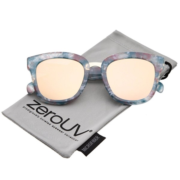 zeroUV Printed Mirrored Sunglasses Teal Pink G