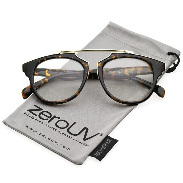 zeroUV Modern Aviator Eyeglasses Tortoise Gold