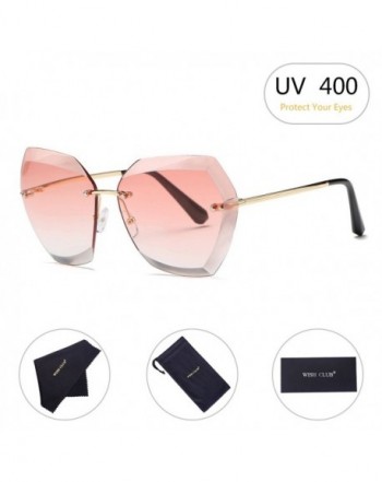 WISH CLUB Sunglasses Transparent Glasses%EF%BC%88Pink