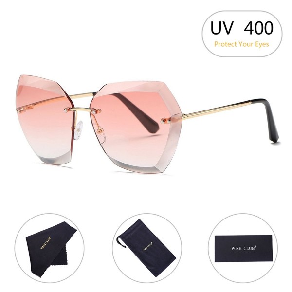 WISH CLUB Sunglasses Transparent Glasses%EF%BC%88Pink