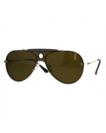 Luxury Shield Pilots Rimless Sunglasses