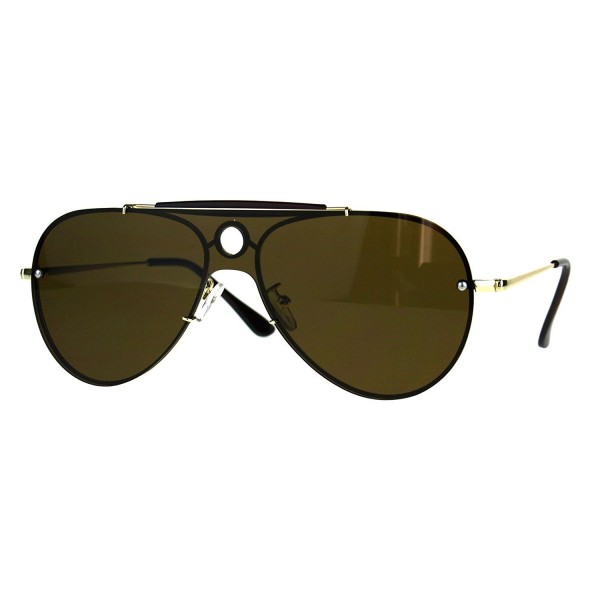 Luxury Shield Pilots Rimless Sunglasses