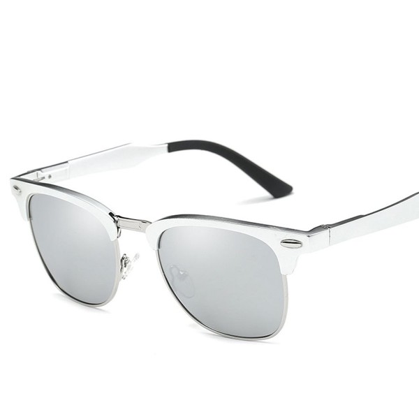 Polarized Sunglasses Magaluma Semi Rimless Silver White