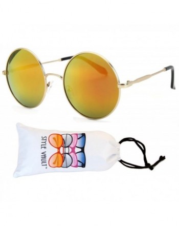 Style Vault Oversized Sunglasses Gold sunset