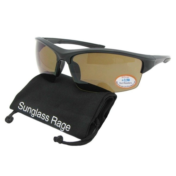 Rimless Around Bifocal Sunglasses Frame Brown