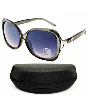 Designer Eyewear Oversized Sunglasses Silver Smoked