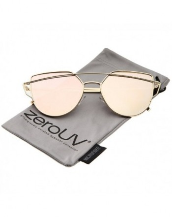 zeroUV Temple Mirror Aviator Sunglasses