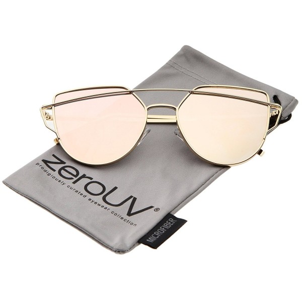 zeroUV Temple Mirror Aviator Sunglasses