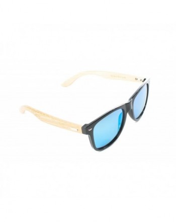 banblue Bamboo Sunglasses Black Mirrored