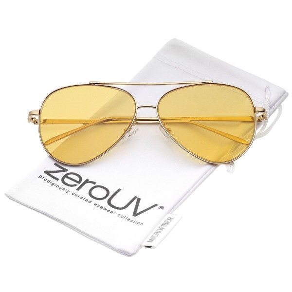zeroUV Double Bridge Aviator Sunglasses