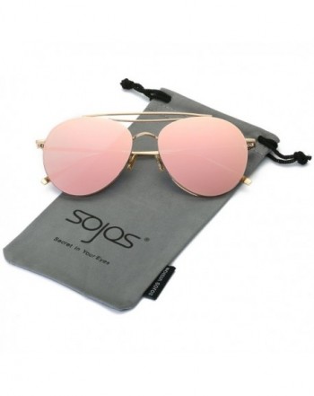 Fashion Aviator Crossbar Sunglasses Mirrored