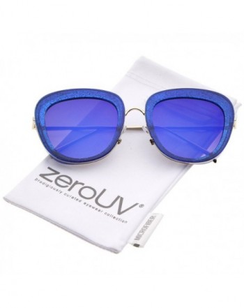 zeroUV Transparent Oversize Sunglasses Blue Gold