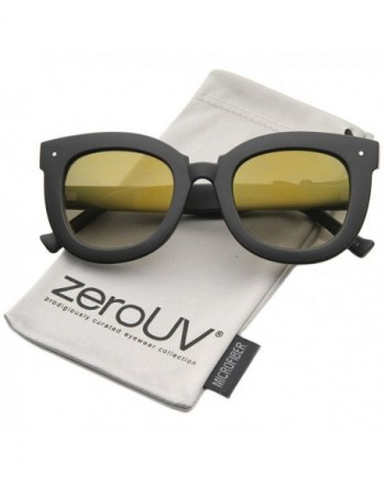 zeroUV Oversized Butterfly Sunglasses Gold Mirror