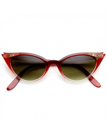 zeroUV Inspired Rhinestone Sunglasses Red Fade