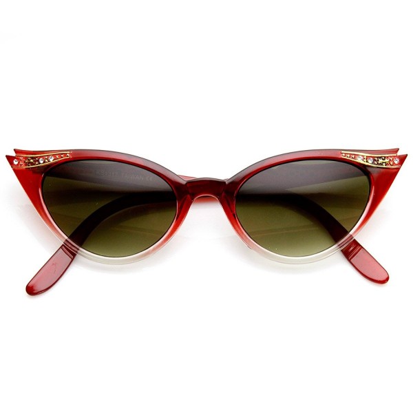 zeroUV Inspired Rhinestone Sunglasses Red Fade