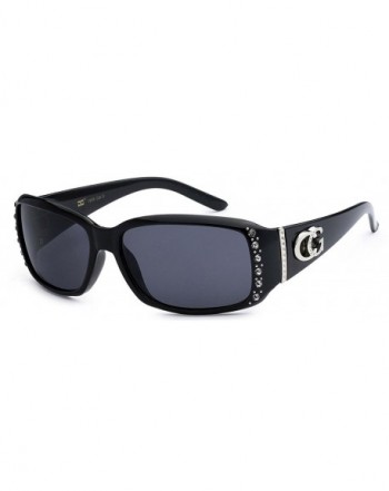 CG Eyewear Rhinestone Rectangular Sunglasses
