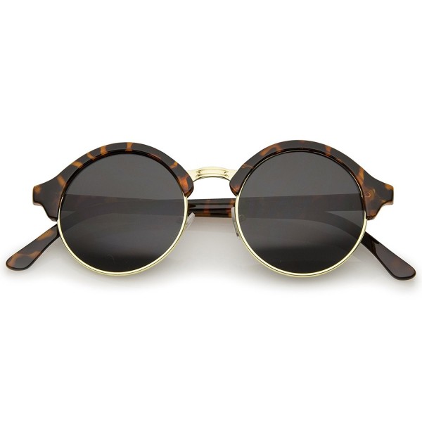 zeroUV Inspired Semi Rimless Sunglasses Tortoise Gold