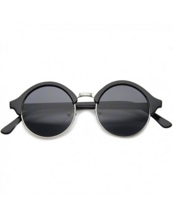 zeroUV Inspired Semi Rimless Sunglasses Black Silver