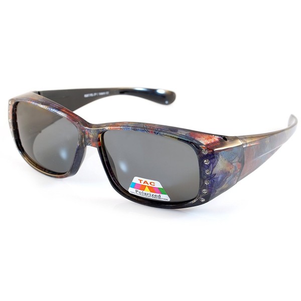 Pattern Rectangular Polarized Sunglasses Butterfly