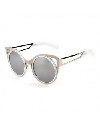 Guoxuan Unisex Mirror Sunglasses Silver