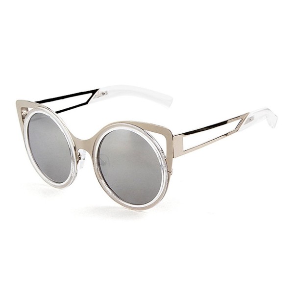 Guoxuan Unisex Mirror Sunglasses Silver