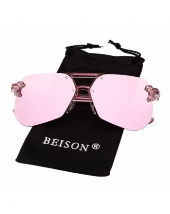Beison Rimless Glasses Cutting Sunglasses