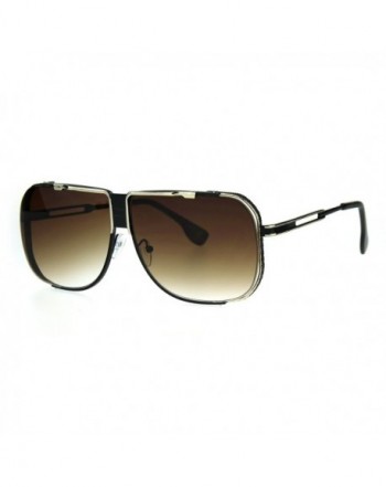 Rimless Exposed Mobster Rectangular Sunglasses