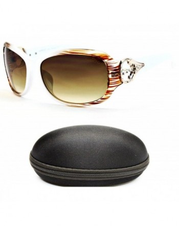 Diamond Eyewear Oversized Sunglasses Stripe Brown