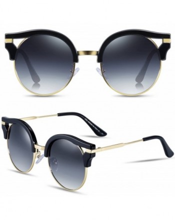 ATTCL Vintage Wayfarer Polarized Sunglasses18205black gray