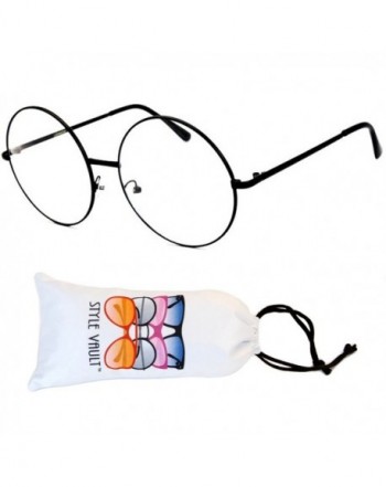 Style Vault Oversized Eyeglasses Black Clear