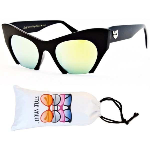 Wm549 vp Plastic Rimless Sunglasses Black Lime