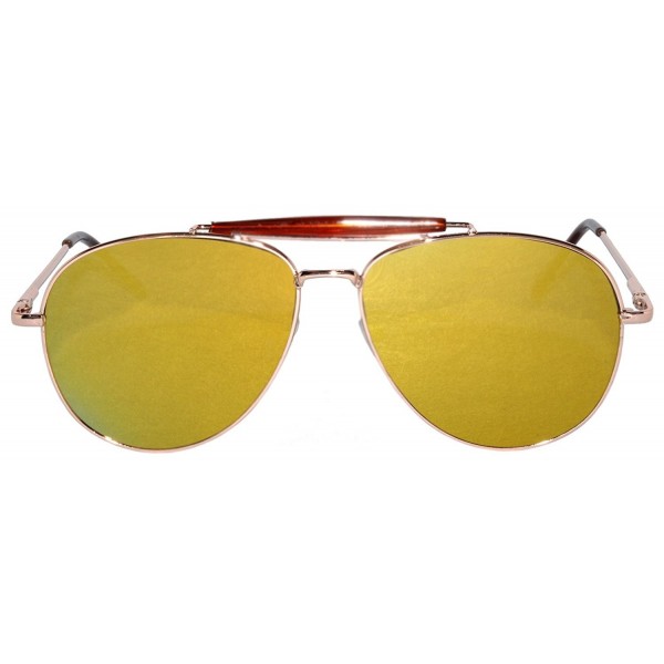 Mirror Reflective Aviator Sunglasses Metal