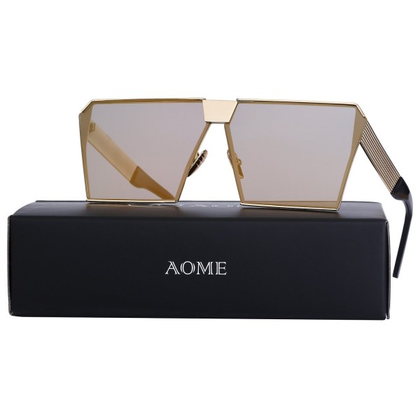 AOME Oversized Sunglasses Square Mirrored