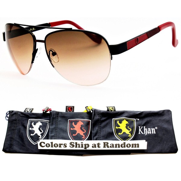 A181 kp Sporty Aviator Sunglasses Red Brownish