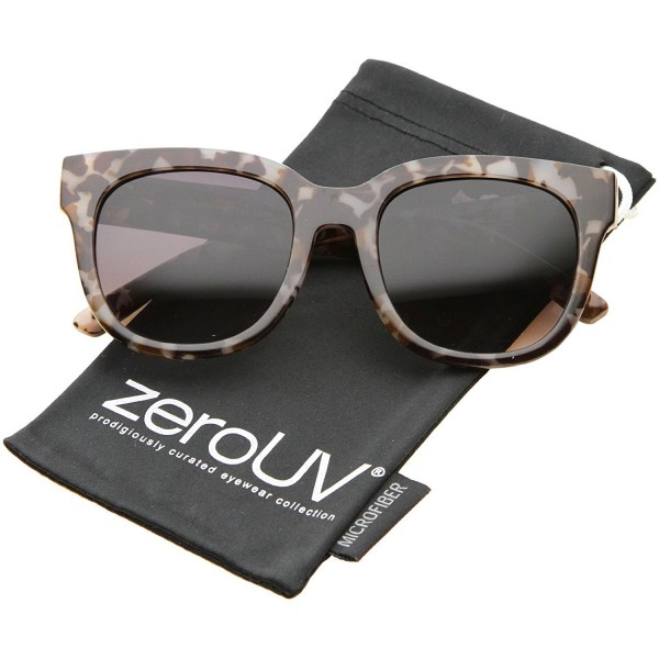 zeroUV Oversize Tortoise Sunglasses Grey Block Tortoise