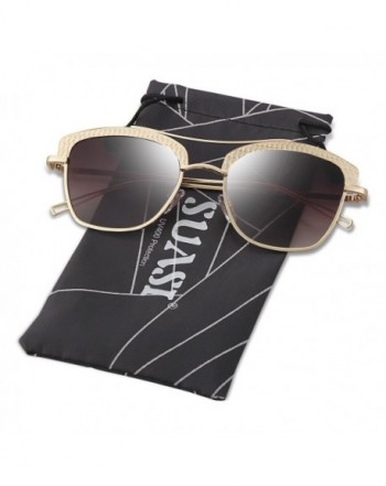 SUASI Ladies Square Aviator Sunglasses