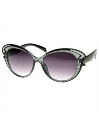 zeroUV Butterfly Oversized Sunglasses Smoke Black