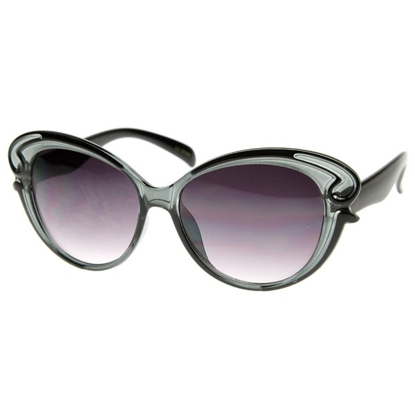 zeroUV Butterfly Oversized Sunglasses Smoke Black