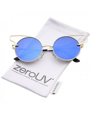 zeroUV Womens Metal Mirror Sunglasses