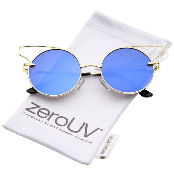 zeroUV Womens Metal Mirror Sunglasses