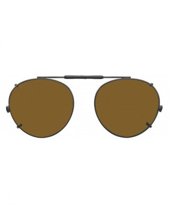 Visionaries Polarized Clip Sunglasses Round