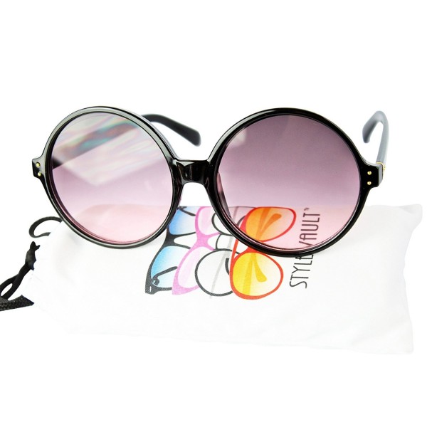 Style Vault Oversize Sunglasses Black Wine