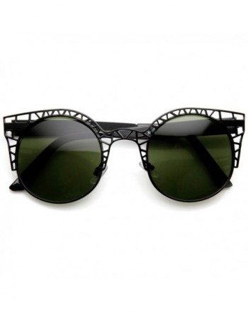zeroUV Fashion Metal Hollow Sunglasses