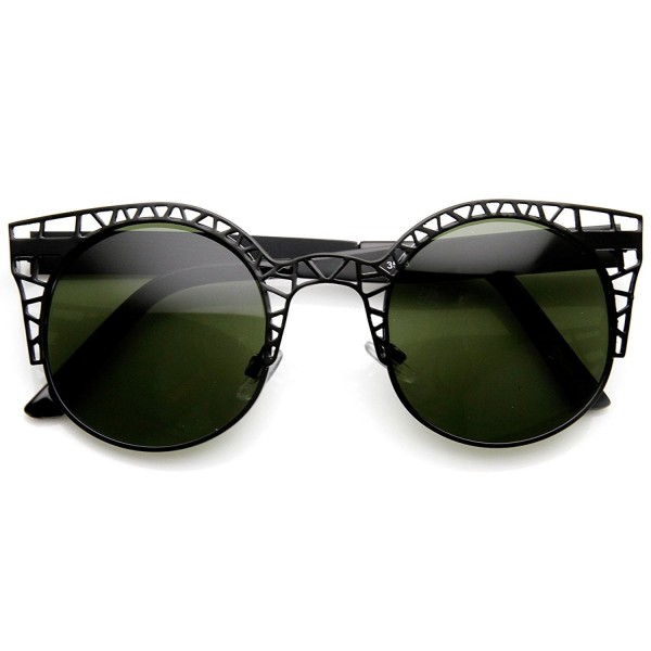 zeroUV Fashion Metal Hollow Sunglasses