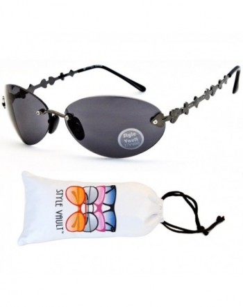 Style Vault Oversized MetalSunglasses Gunmetal Dark