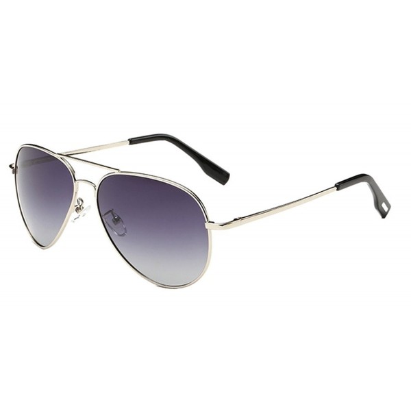 Classic Aviator Sunglasses Colored Silver