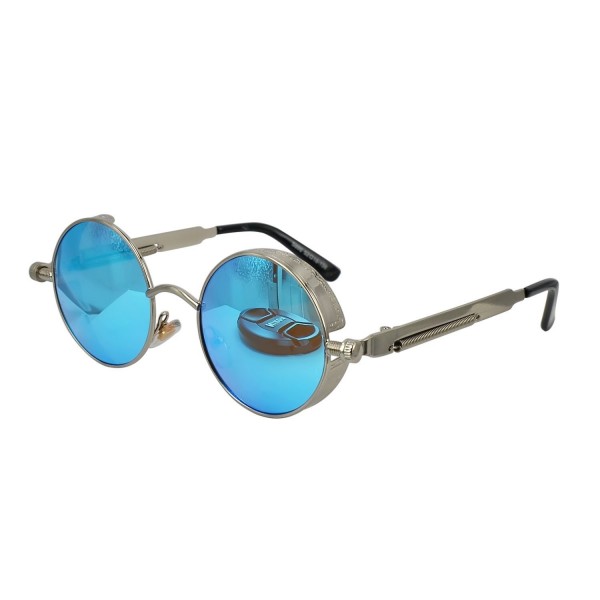 Screws Spring Steampunk Sunglasses Silver