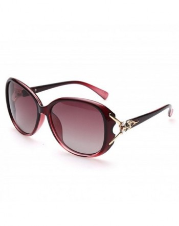 YORFORMALS Womens Polarized Sunglasses Burgundy