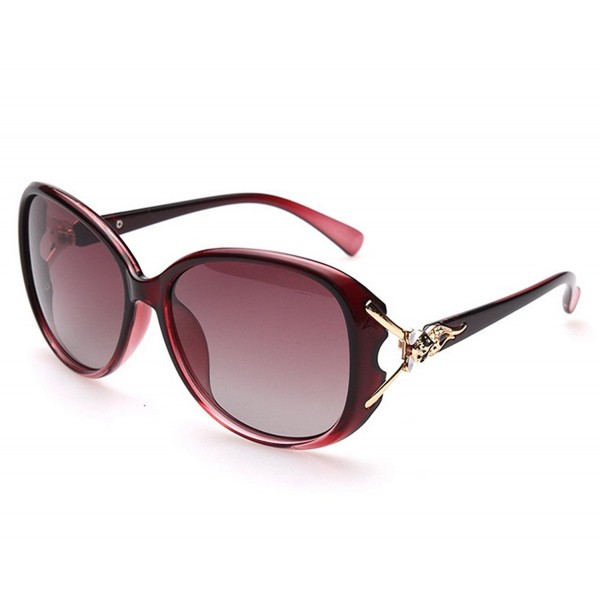 YORFORMALS Womens Polarized Sunglasses Burgundy